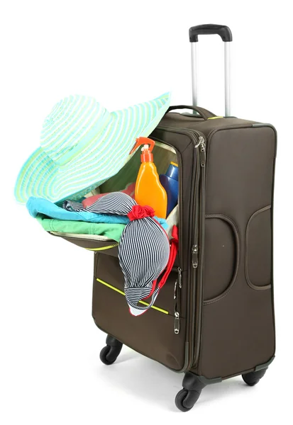 Suitcase with clothes — Stock Photo, Image