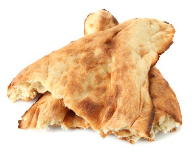 pita ekmekler beyaz izole