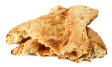 pita ekmekler beyaz izole
