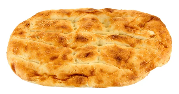 Pão Pita isolado em branco — Fotografia de Stock