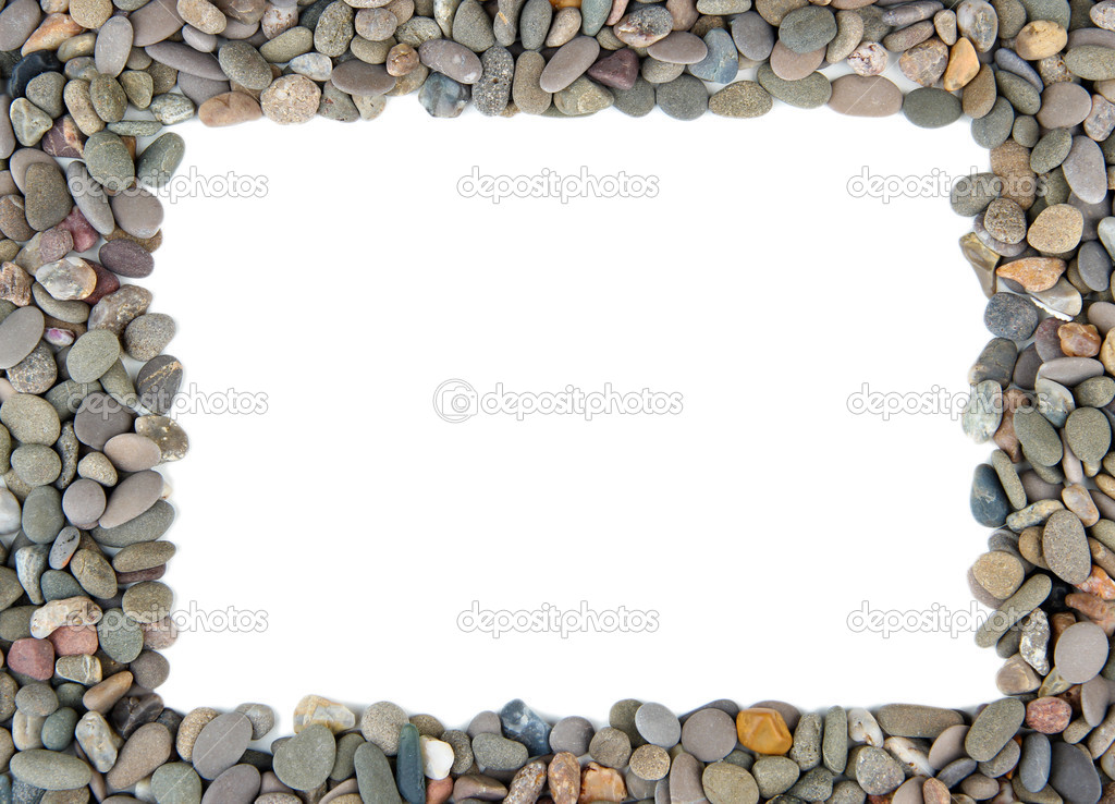 Frame of small sea stones