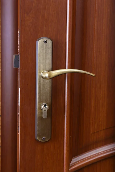 Wooden door, close up — Stock Photo, Image