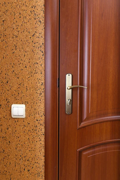 Wooden door, close up — Stock Photo, Image