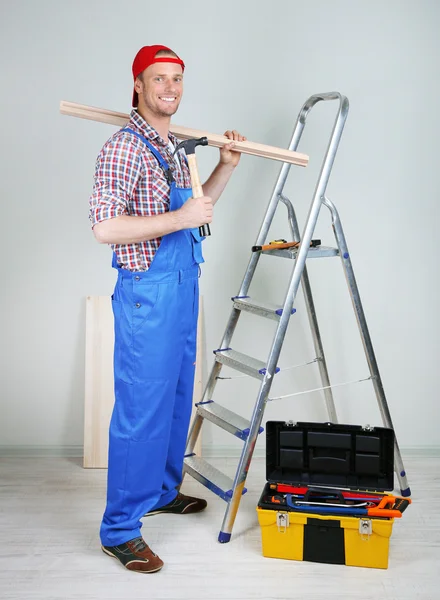 Portrait of young foreman in room — Stock Photo, Image