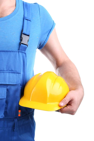 Builder isolated on white — Stock Photo, Image