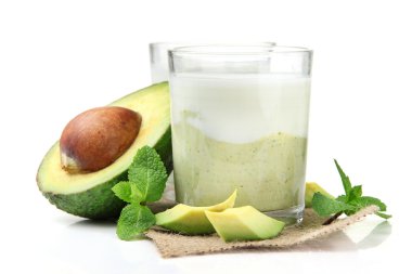 taze avokado güler yüzlü beyaz izole