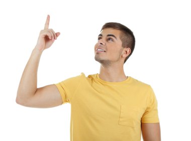 beyaz izole yakışıklı genç