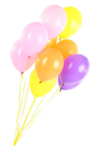 Colorful balloons isolated on white — Stock Photo, Image