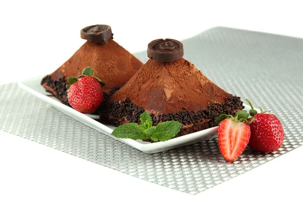 Läckra choklad kakor isolerad på vit — Stockfoto