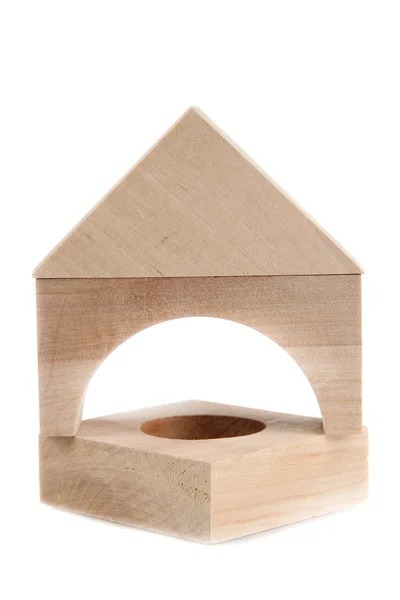 Dřevěný dům izolovaných na bílém — Stock fotografie