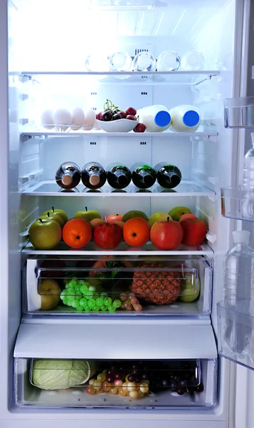 Refrigerator full of food — Stock Photo, Image