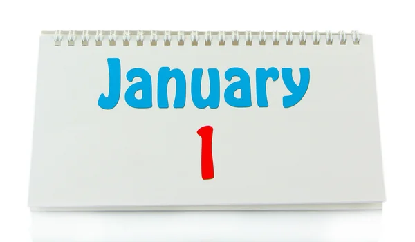 New Year calendar, isolated on white — Stock Photo, Image