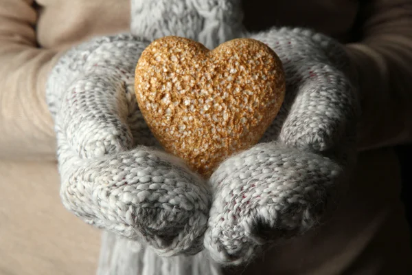 Vrouwelijke handen met hart — Stockfoto