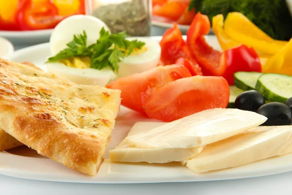 Traditionella turkiska frukost nära upp — Stockfoto