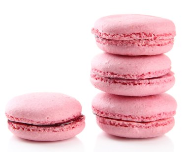 beyaz izole yumuşak macaroons