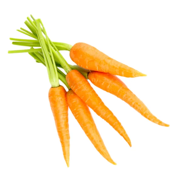 Heap of carrots, isolated on white — Stock Photo, Image