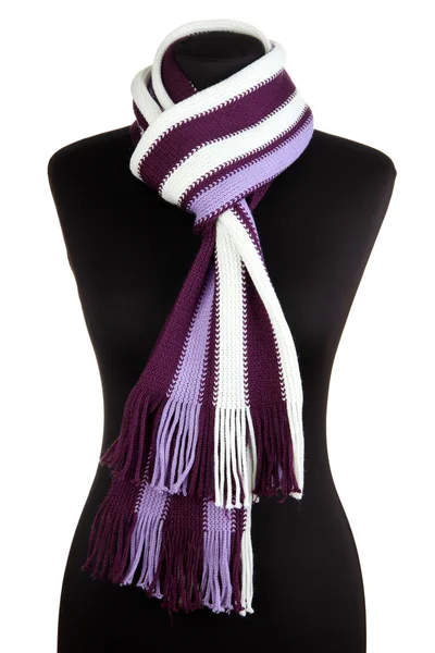 Mannequin wearing scarf isolated on white — Stock Photo, Image