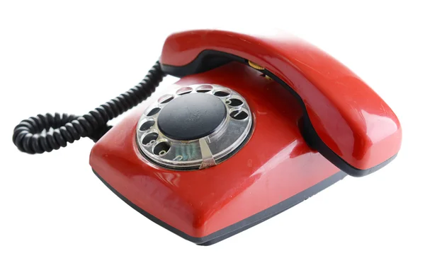 Rosso retrò telefono — Foto Stock