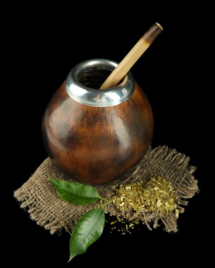 su kabakları ve bombilla siyah izole yerba dostum ile