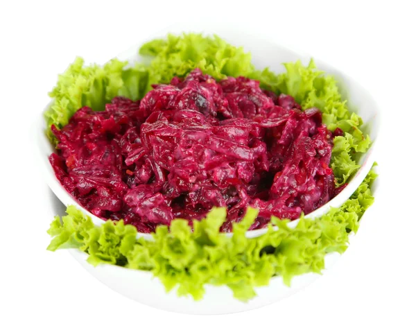 Beet salad on plates isolated on white — Stock Photo, Image