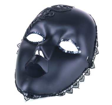 maske mavi kumaş zemin