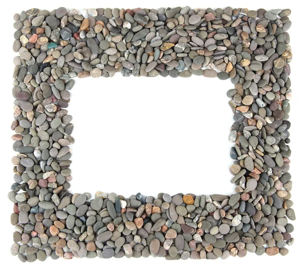 Frame van kleine zee stenen — Stockfoto