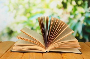 parlak zemin üzerine açık kitap