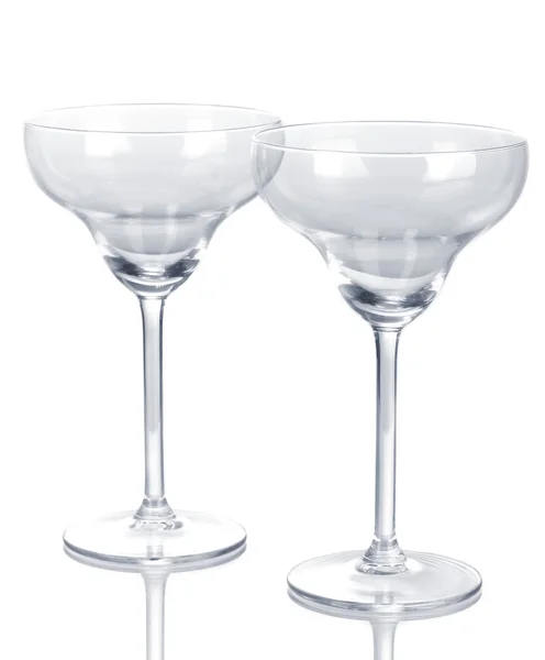 Bicchieri da cocktail isolati su bianco — Foto Stock