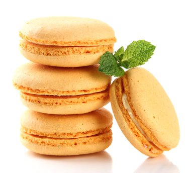 beyaz izole yumuşak macaroons