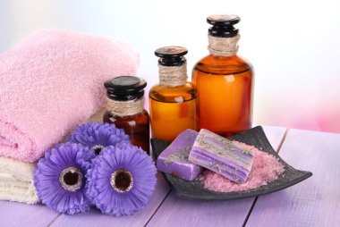 güzel spa ayar parlak zemin üzerine ahşap tablo