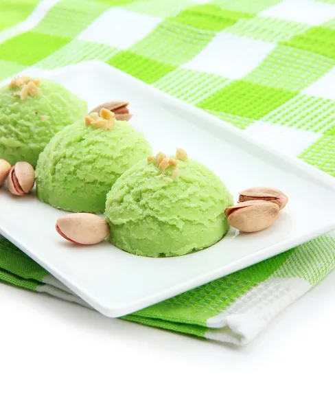 Delizioso gelato sul piatto primo piano — Foto Stock