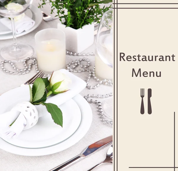 Table arrangement in restaurant — Stock Photo, Image