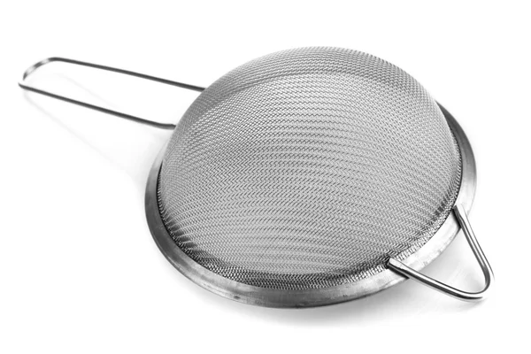 Metal sieve isolated on white — Stock Photo, Image