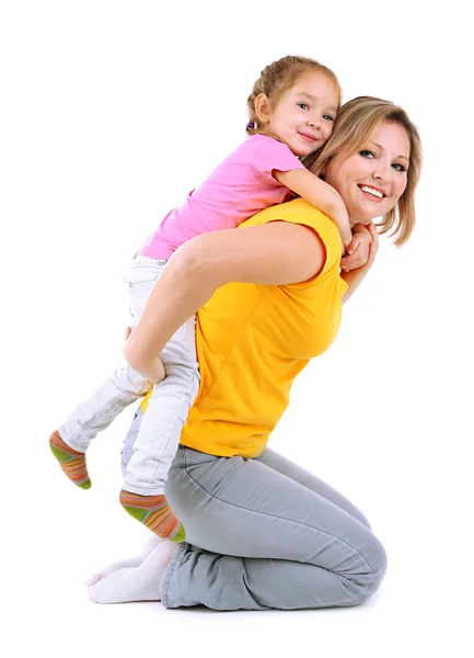 Mooie moeder met kleine dochter — Stockfoto