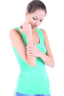 ağrı üzerinde beyaz izole el