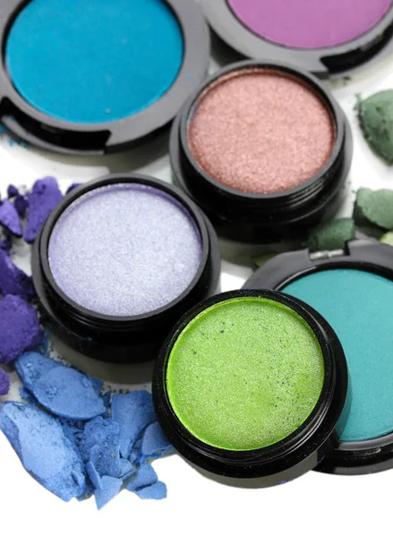 Mooie lichte eye shadows geïsoleerd op wit — Stockfoto