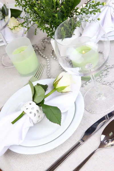 Table arrangement in restaurant — Stock Photo, Image