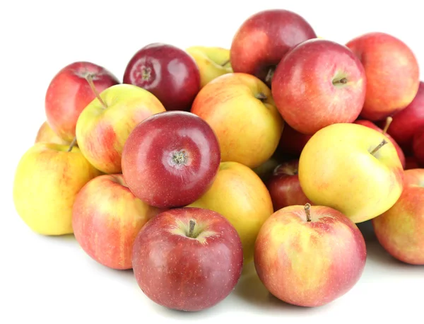 Saftige Äpfel isoliert auf weiß — Stockfoto