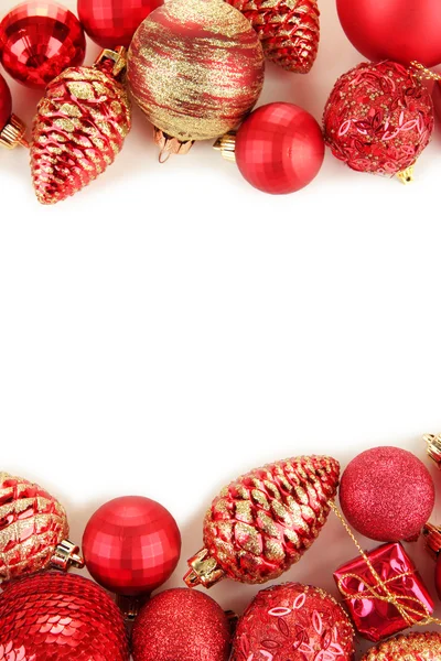 Hermosas decoraciones de Navidad aisladas en blanco —  Fotos de Stock