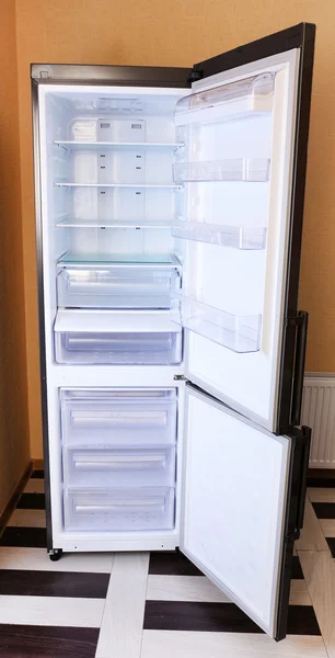 Two door gray refrigerator — Stock Photo, Image