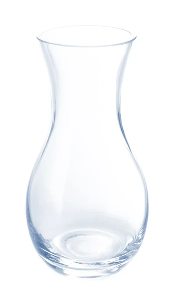 Стеклянная ваза, изолированная на белом — стоковое фото