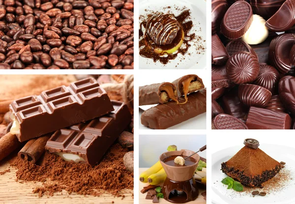 Choklad collage — Stockfoto