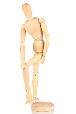 ahşap manken üzerinde beyaz izole, eklem ağrısı