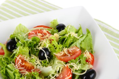 hafif bir salata tabağı yakın çekim üzerinde