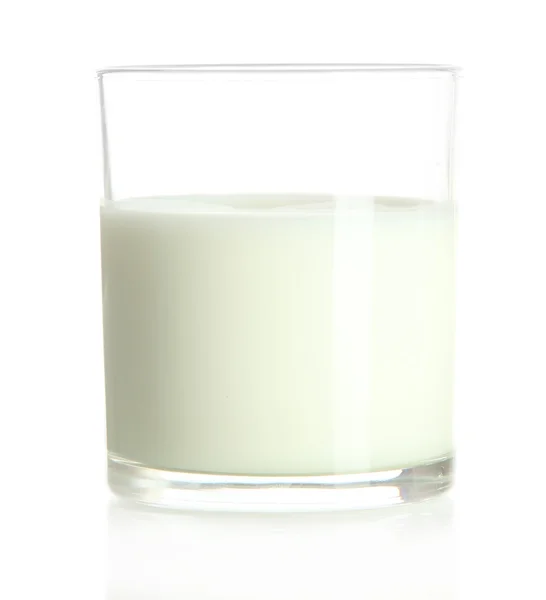 Glas Milch isoliert auf weiß — Stockfoto