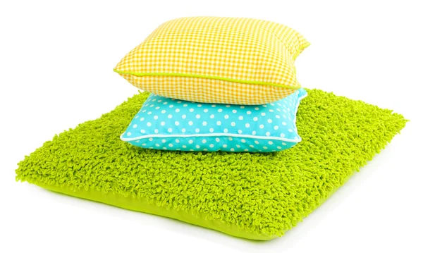 Colorful pillows isolated on white — Stock Photo, Image