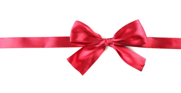 Color gift satin ribbon bows, isolated on white — Stock Photo, Image