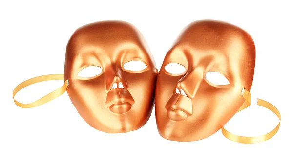 Máscaras isoladas em branco — Fotografia de Stock