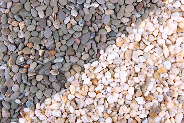 Grey and white small sea stones, close up — Stock Photo, Image