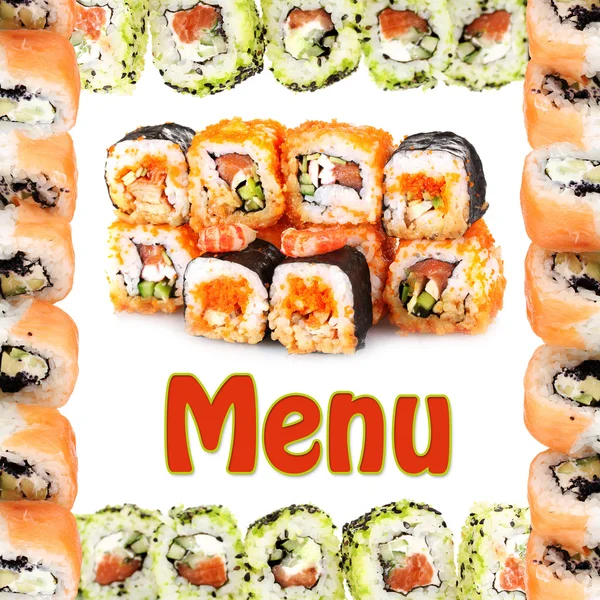 Collage de sushis savoureux — Photo